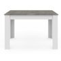 Voir la diapositive 3 : ID MARKET Table à manger rectangle ROZY 6 personnes blanc plateau effet béton 110 cm