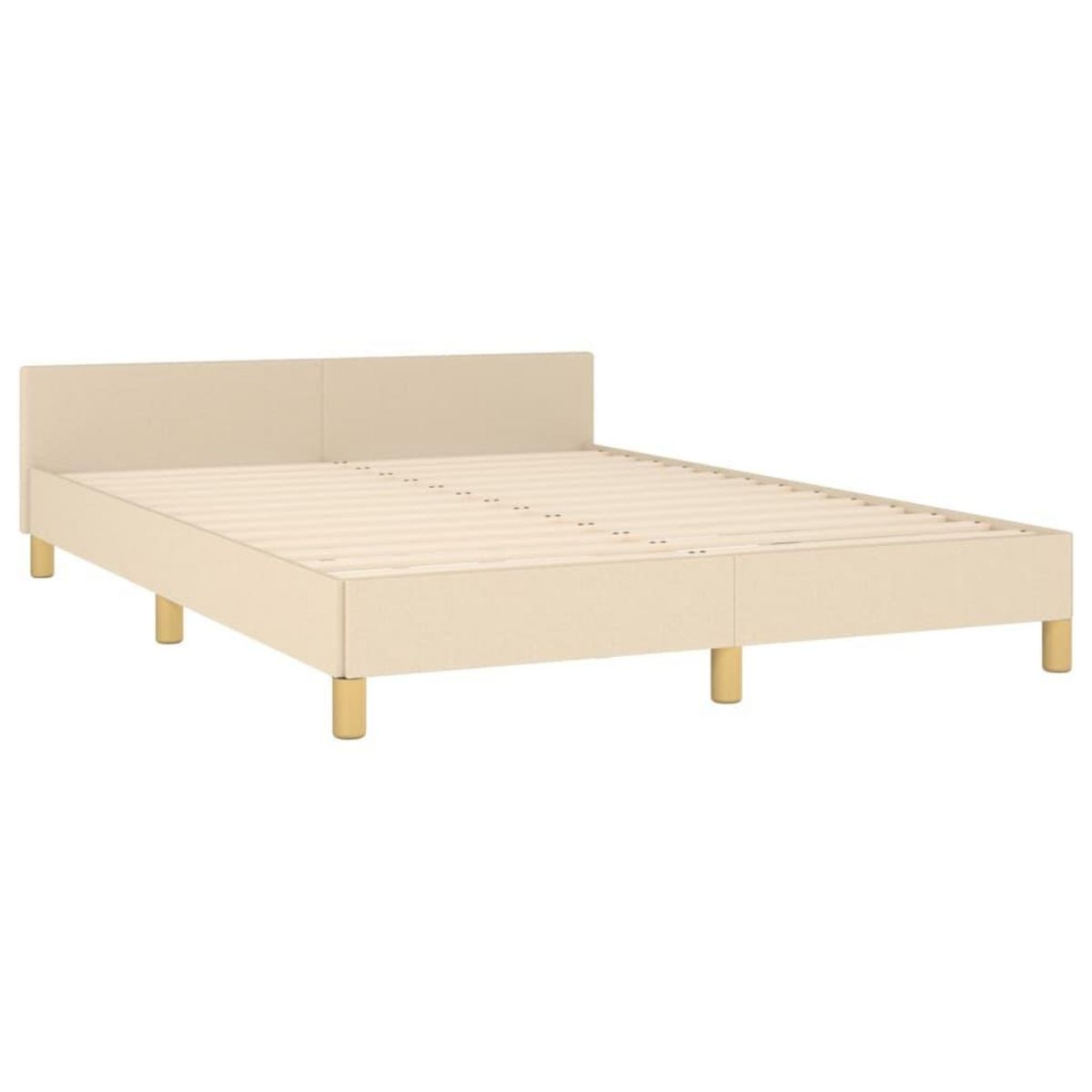 VIDAXL Cadre de lit sans matelas creme 140x200 cm tissu