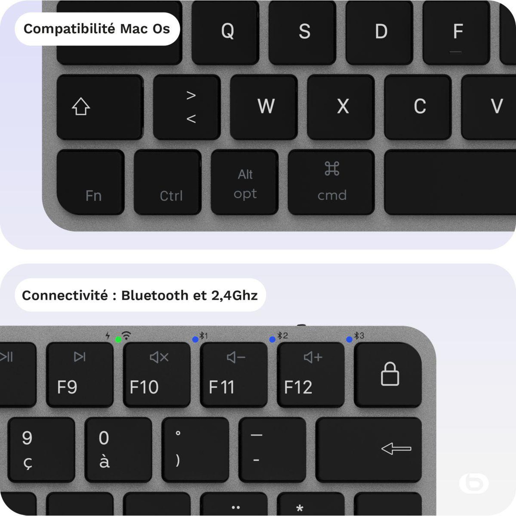 Voir la diapositive 4 : ESSENTIEL B Clavier sans fil K22