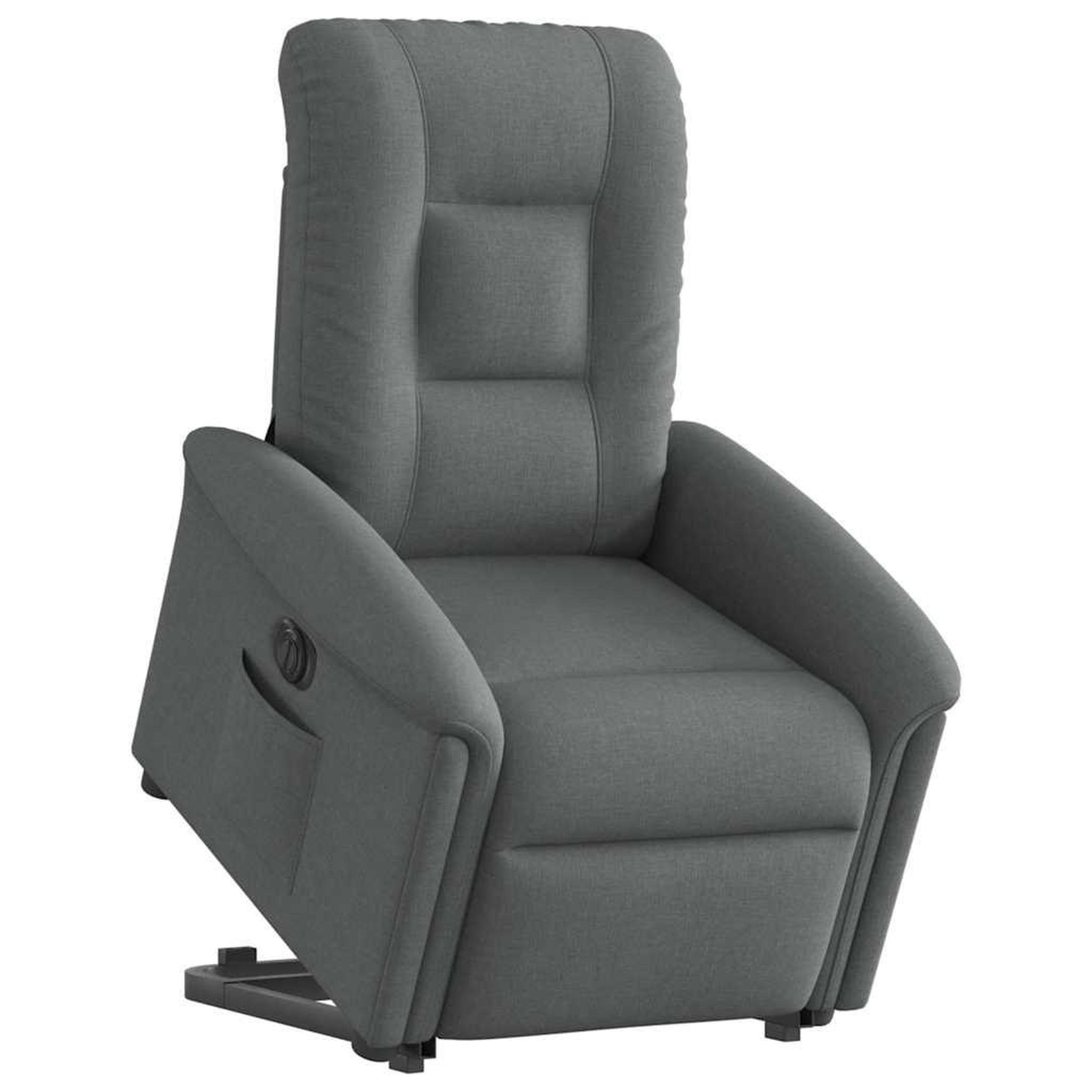 Voir la diapositive 2 : VIDAXL Fauteuil inclinable electrique gris fonce tissu