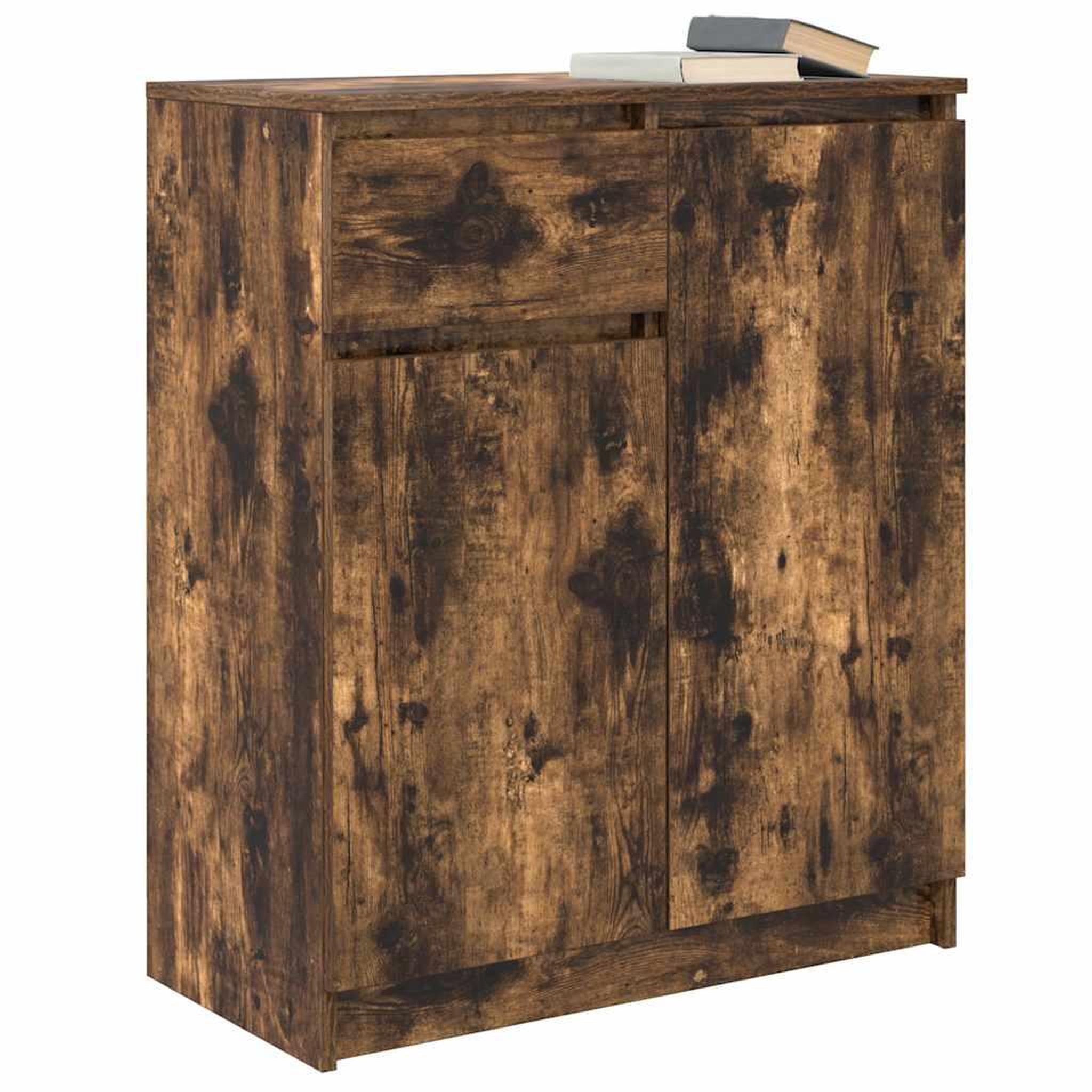 Voir la diapositive 4 : VIDAXL Buffet avec tiroir chene fume 71x35x84 cm bois d'ingenierie