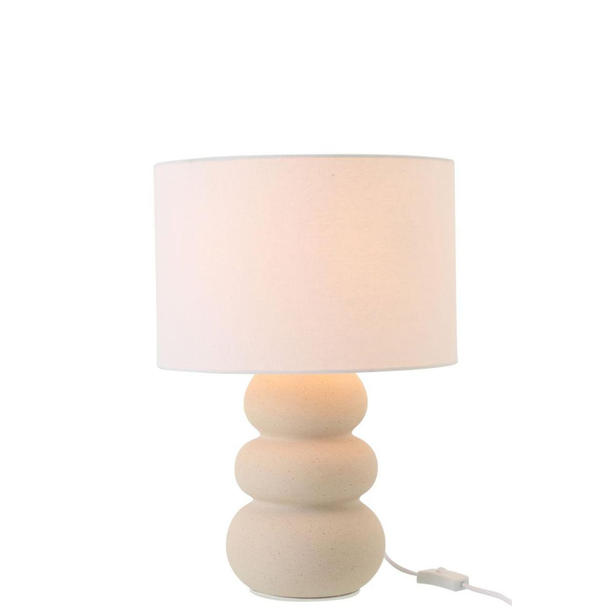 Paris Prix Lampe à Poser en Céramique  Victor  48cm Blanc Cassé