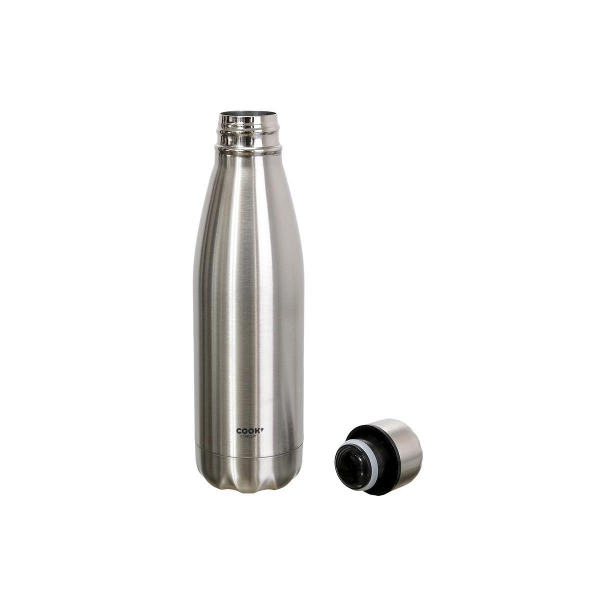Voir la diapositive 2 : COOK CONCEPT Bouteille de Transport Inox  Isotherme  50cl Argent