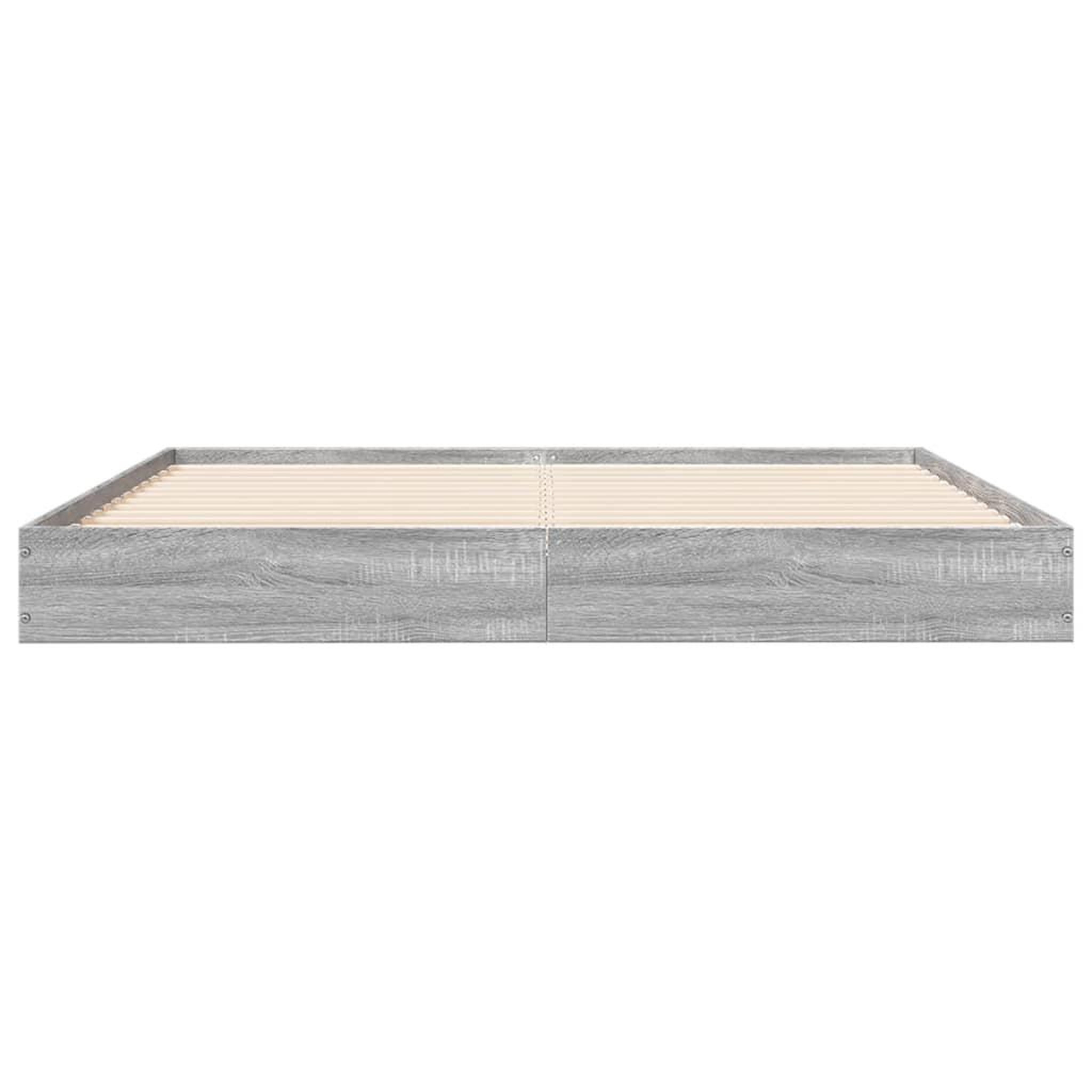 Voir la diapositive 4 : VIDAXL Cadre de lit sans matelas sonoma gris 160x200cm bois ingenierie