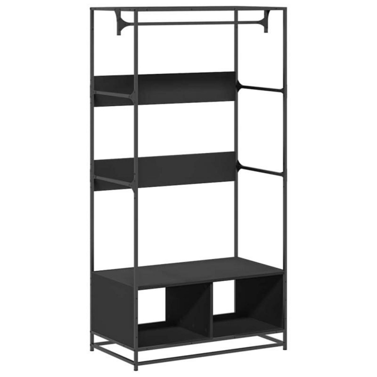 VIDAXL Armoire noir 90x50x180 cm bois d'ingénierie