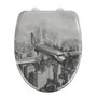 Wenko Abattant WC Old-Time Plane - Gris et Blanc