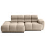 Voir la diapositive 6 : LISA DESIGN Matera - canapé d'angle gauche 3 places avec têtières réglables en tissu texturé