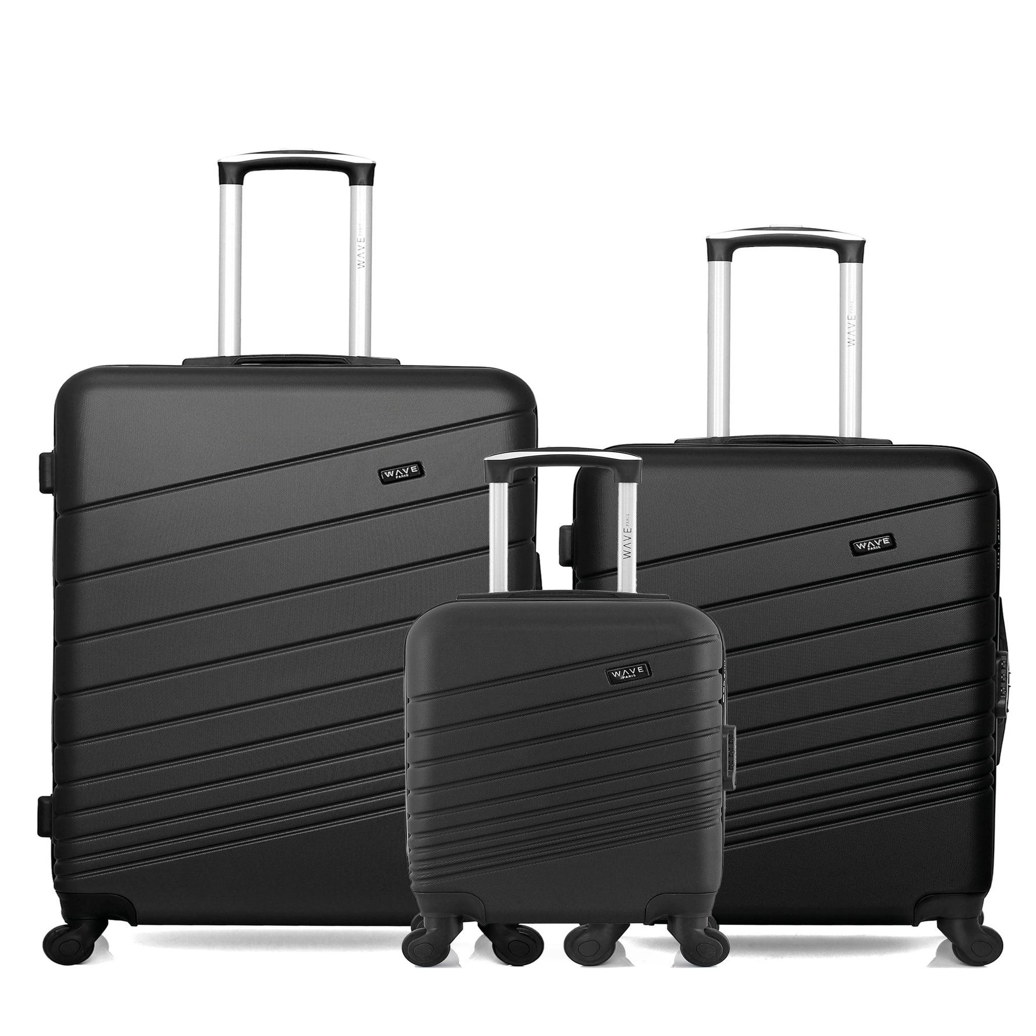 WAVE PARIS Lot de 3 - valises grand format, weekend et cabine xxs tigre
