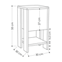 Voir la diapositive 5 : CONCEPT USINE Table de chevet bois et gris avec rangement SISA
