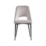 Voir la diapositive 2 : Habitat et Jardin Lot de 2 chaises en velours  Fedora  - Gris clair