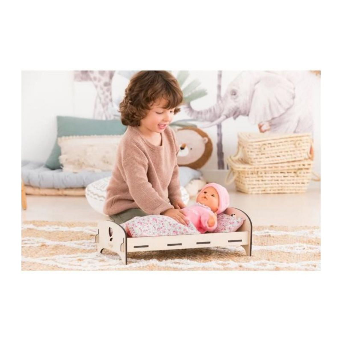 Corolle Lit en Bois pour poupon 30 et 36 cm