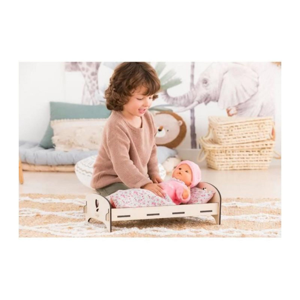 Corolle Lit en Bois pour poupon 30 et 36 cm