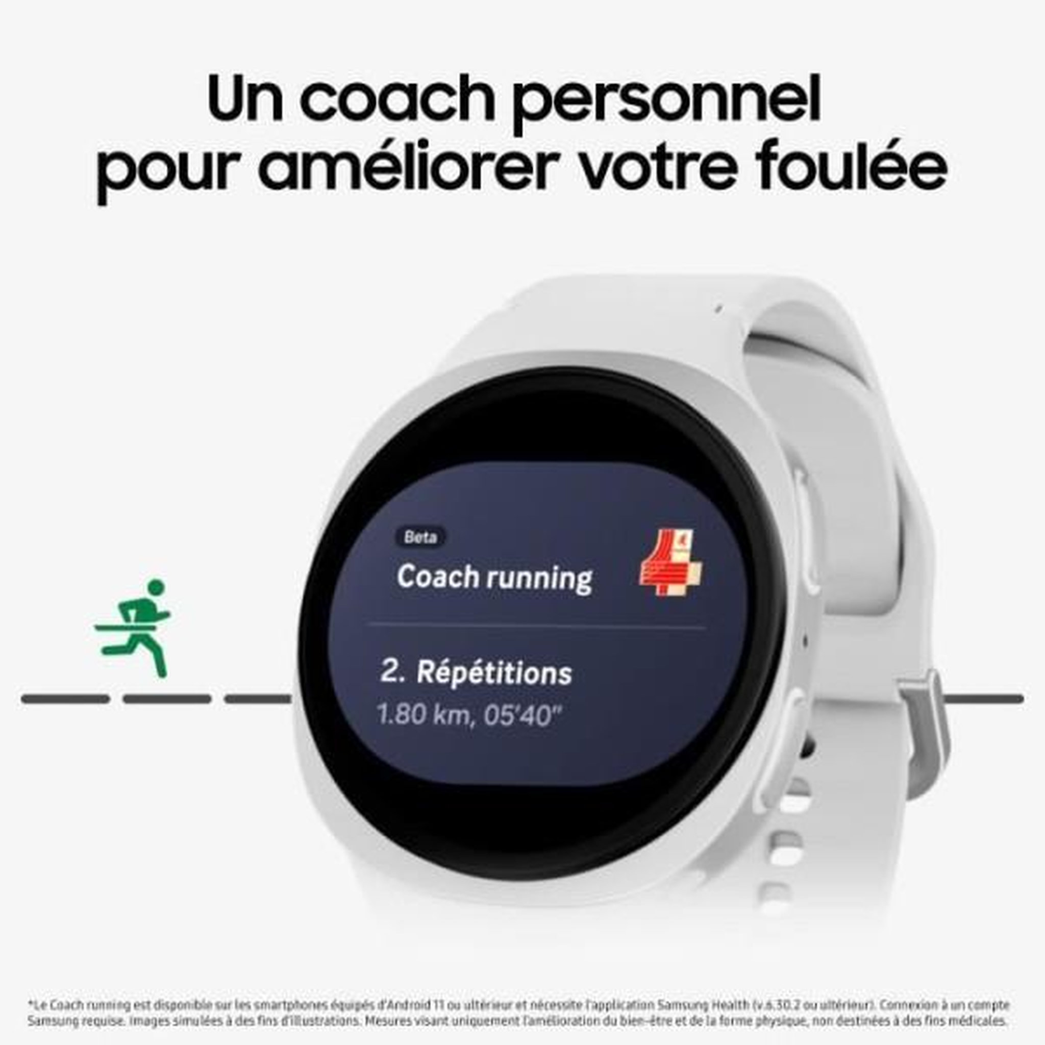 Voir la diapositive 6 : Samsung Montre connectée galaxy watch8 graphite 40mm 4g