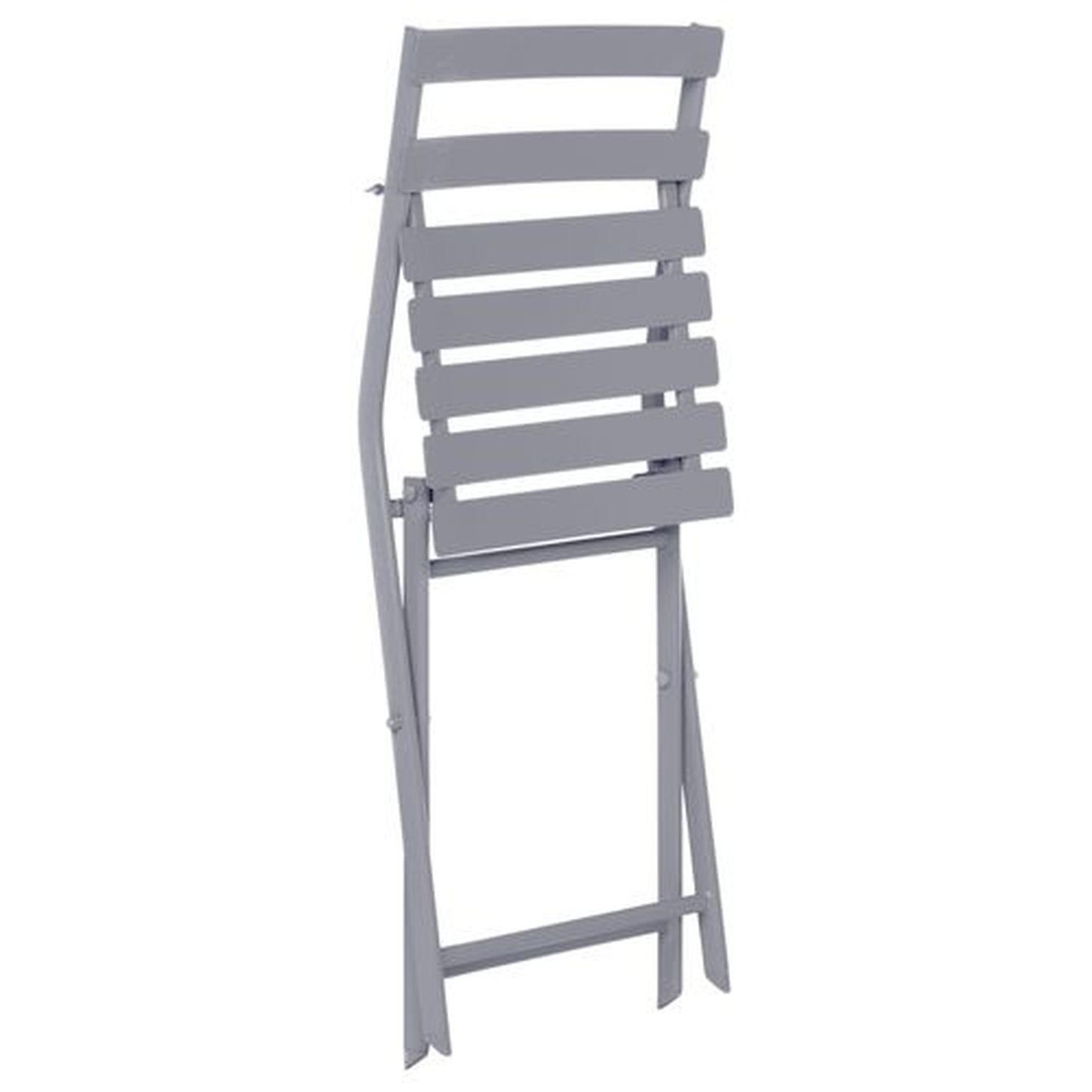 Voir la diapositive 2 : HESPERIDE 4 Chaises de jardin pliables en métal Greensboro