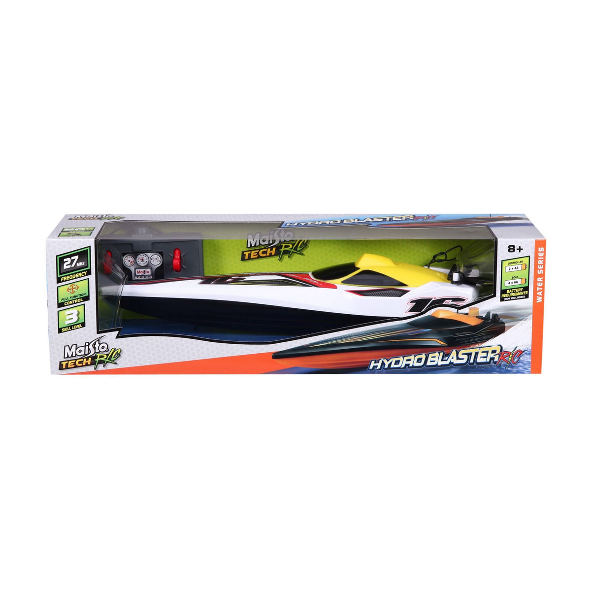 BURAGO Maisto Tech - Bateau radiocommandé Hydro Blaster blanc et noir