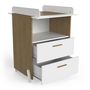 Voir la diapositive 5 : Commode à langer 2 tiroirs 1 niche LILAS