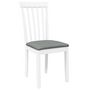 Voir la diapositive 4 : VIDAXL Chaises a manger coussins 2 pcs blanc bois massif caoutchouc