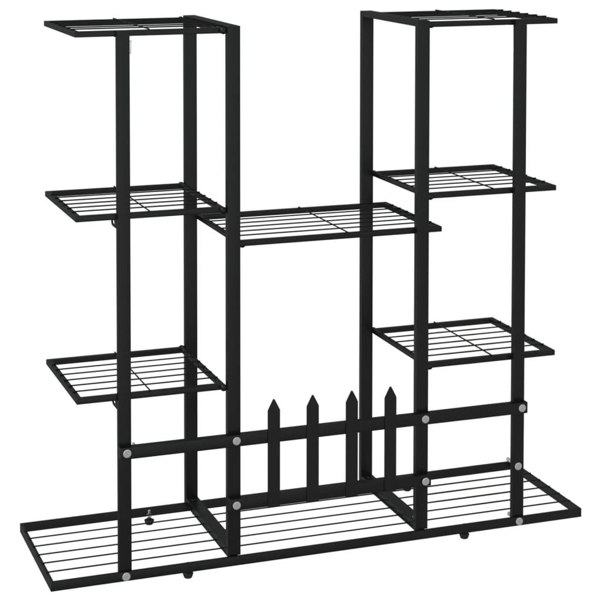 Voir la diapositive 5 : VIDAXL Support a plantes 94,5x25x89 cm Noir Fer
