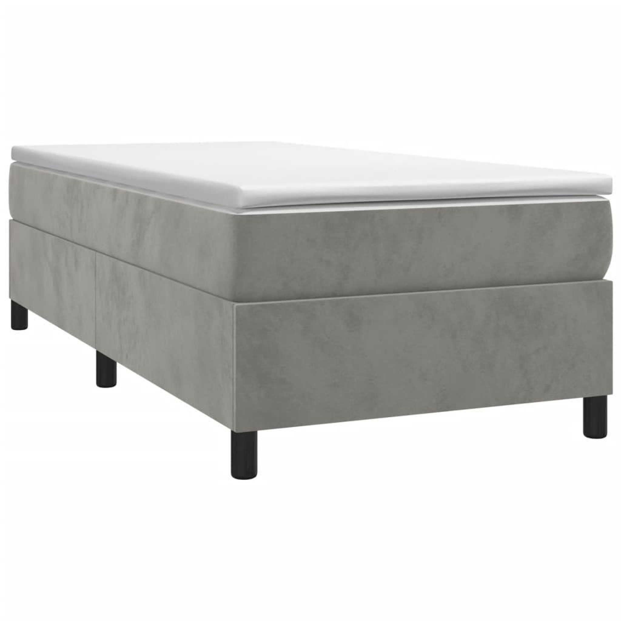 Voir la diapositive 3 : VIDAXL Cadre de lit sans matelas gris clair 80x200 cm velours