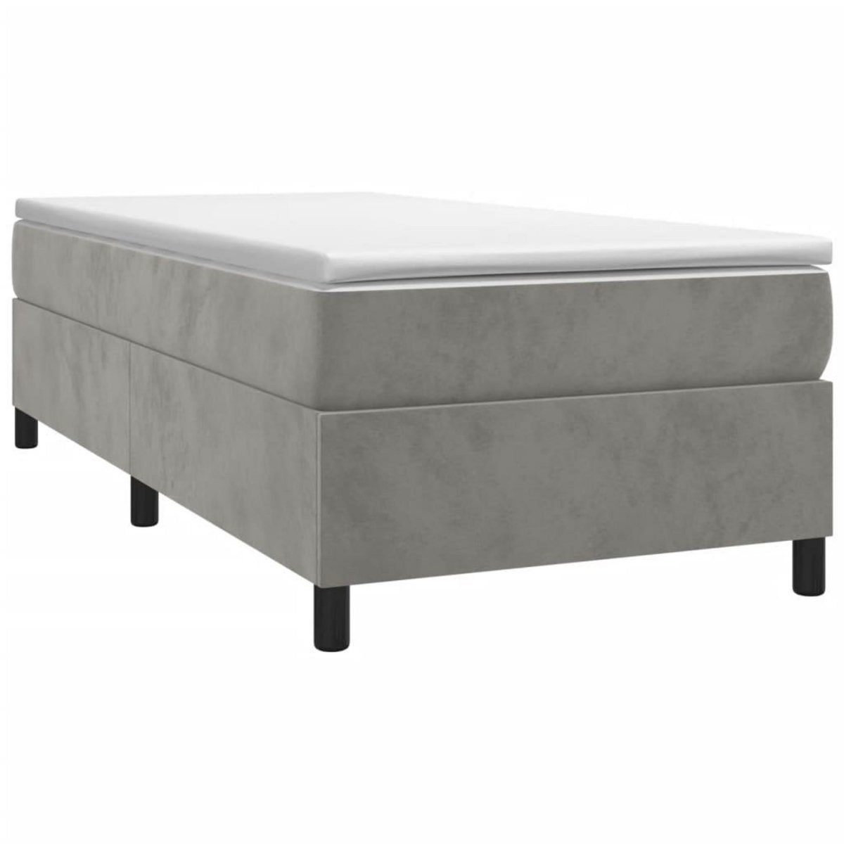 VIDAXL Cadre de lit sans matelas gris clair 80x200 cm velours