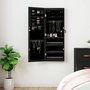 Voir la diapositive 1 : VIDAXL Armoire a bijoux avec miroir et eclairage LED mural noir
