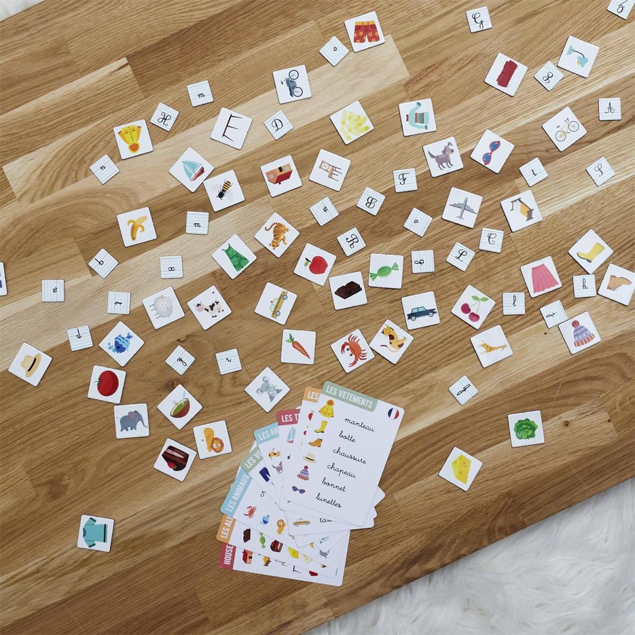 Voir la diapositive 4 : Jeux 2 momes Tableau éducatif lettres  montessori  29cm multicolore