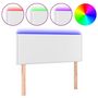 Voir la diapositive 2 : VIDAXL Tete de lit a LED Blanc 80x5x78/88 cm Similicuir