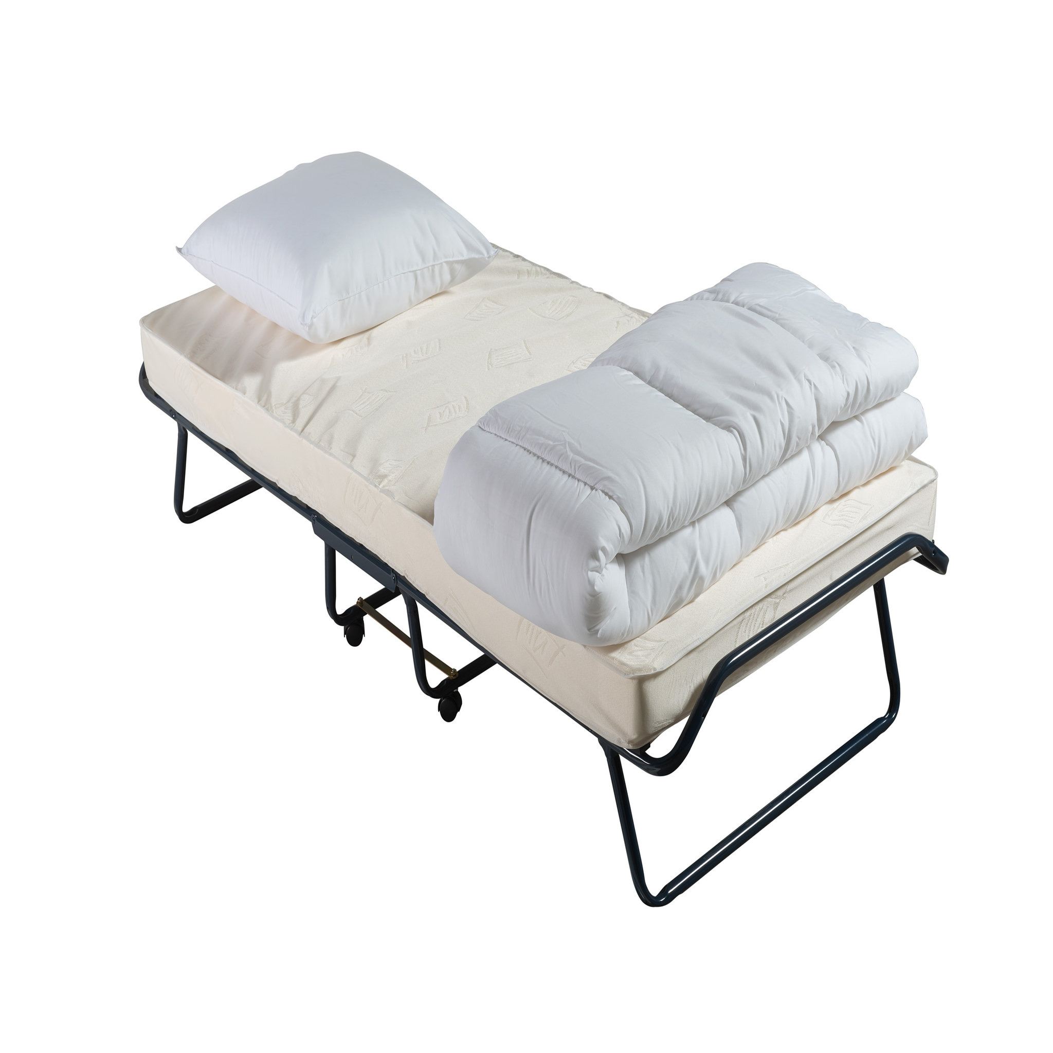 Voir la diapositive 6 : SEDAC LIT PLIANT sommier 17 lattes + matelas mousse 90x190 cm FOLDI