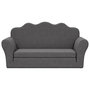 Voir la diapositive 3 : VIDAXL Canape-lit pour enfants 2 places anthracite peluche douce