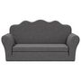 Voir la diapositive 3 : VIDAXL Canape-lit pour enfants 2 places anthracite peluche douce