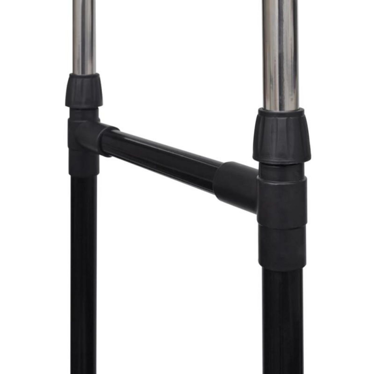 VIDAXL Port manteau réglable 4 roulettes 2 rails d accrochage