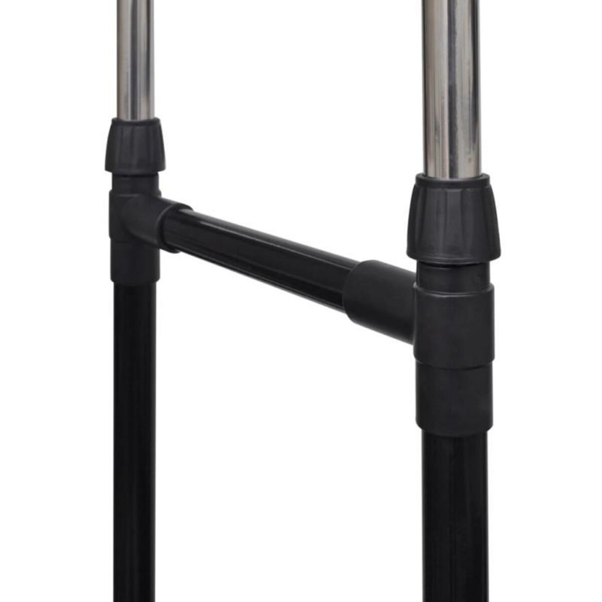 VIDAXL Port manteau réglable 4 roulettes 2 rails d accrochage