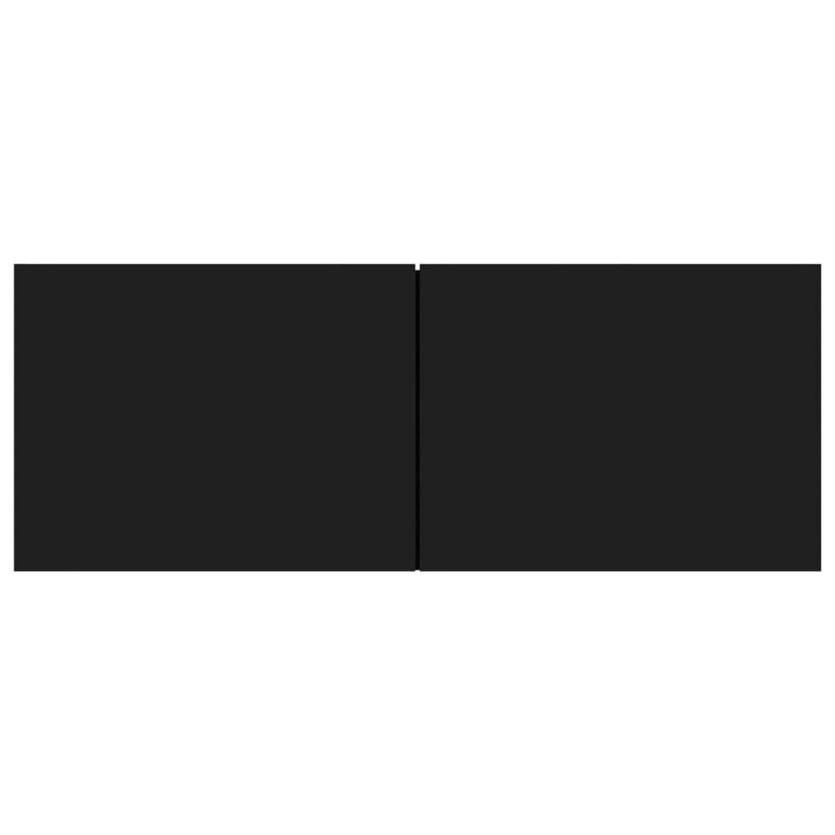 VIDAXL Meuble TV Noir 80x30x30 cm Bois d'ingenierie