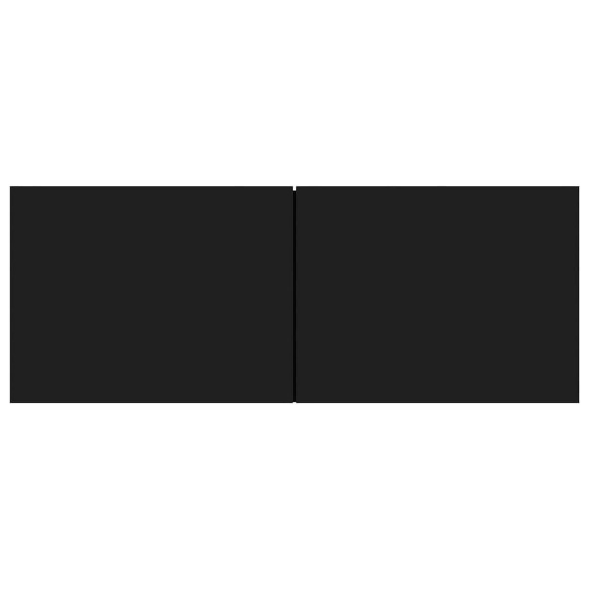 VIDAXL Meuble TV Noir 80x30x30 cm Bois d'ingenierie