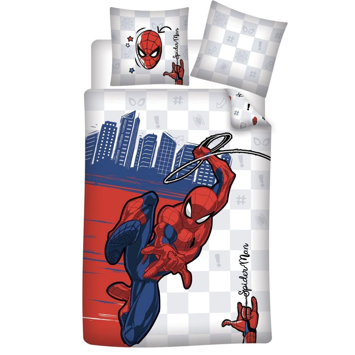 Parure housse de couette enfant en coton SPIDERMAN
