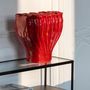 Voir la diapositive 3 : Paris Prix Vase Déco Multi Tubes  Étroit  35cm Rouge