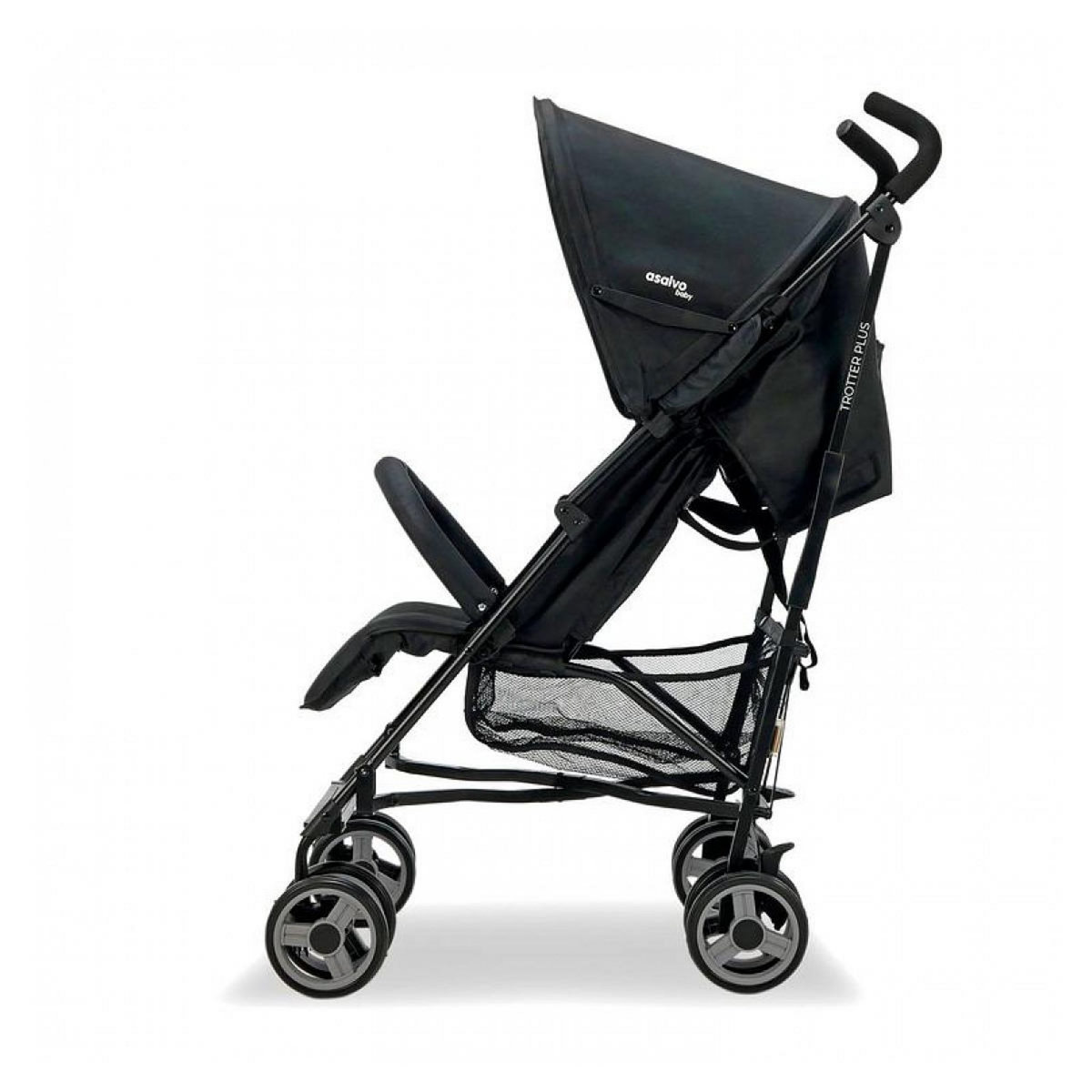 Asalvo Poussette Trotter Plus Noir - Le Choix Idéal pour Votre Bébé