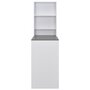 VIDAXL Table de bar avec armoire Blanc 115 x 59 x 200 cm