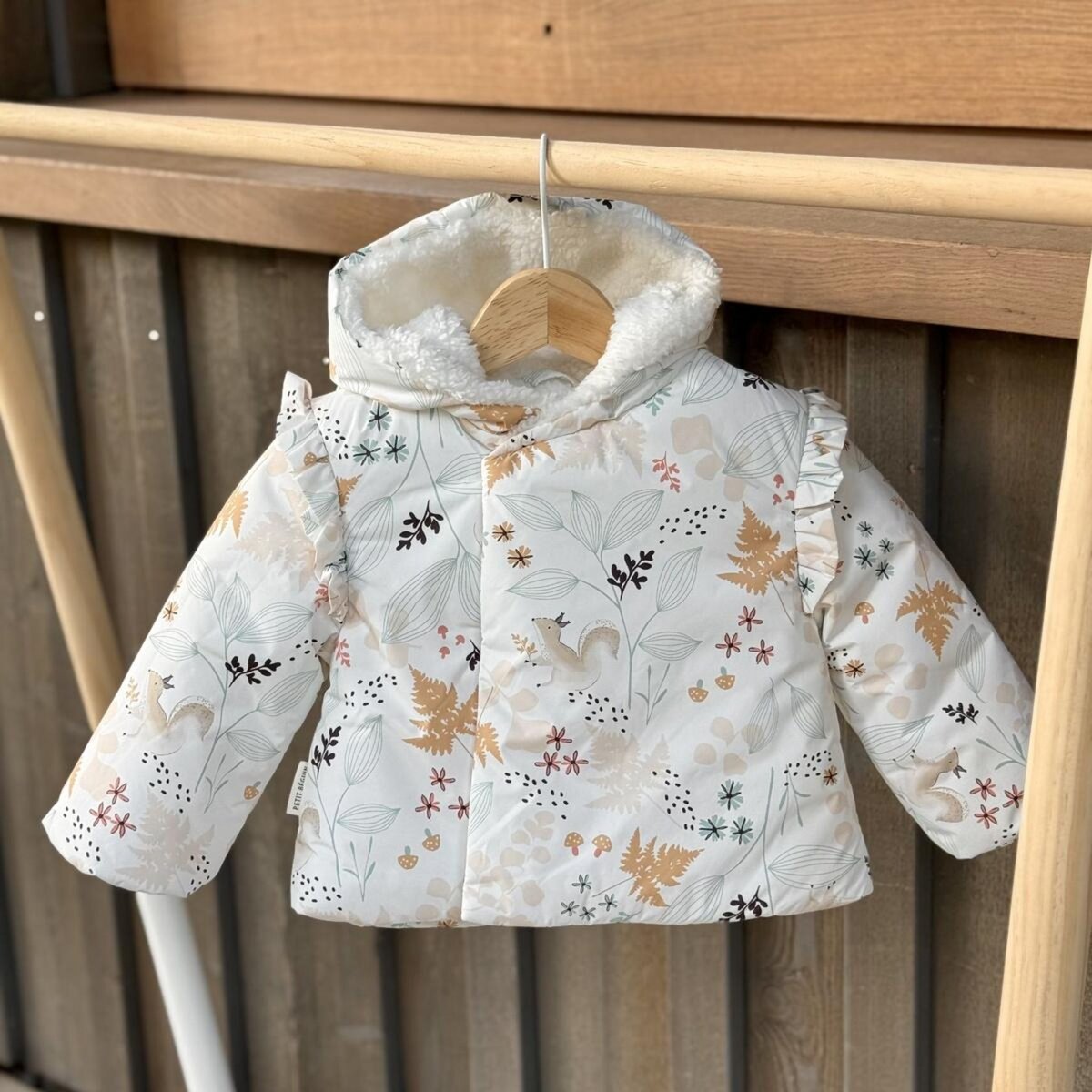 Petit Béguin Doudoune bébé imperméable doublée sherpa avec capuche Bloom