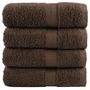 Voir la diapositive 1 : VIDAXL Serviettes d invité de qualité supérieure SOLUND 4 pcs marron