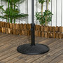 Voir la diapositive 2 : OUTSUNNY Pied de parasol rond base de lestage Ø 46 x 34 cm métal motif zig zag poids net 14 Kg noir