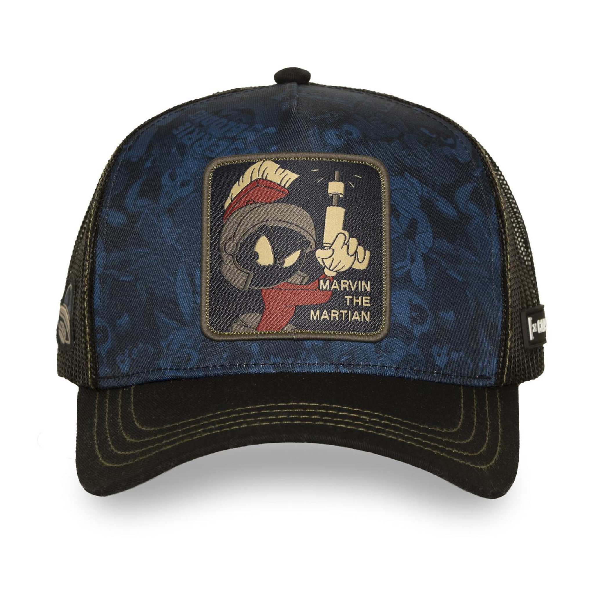 Voir la diapositive 2 : CAPSLAB Casquette trucker avec filet et patch looney tunes marvin