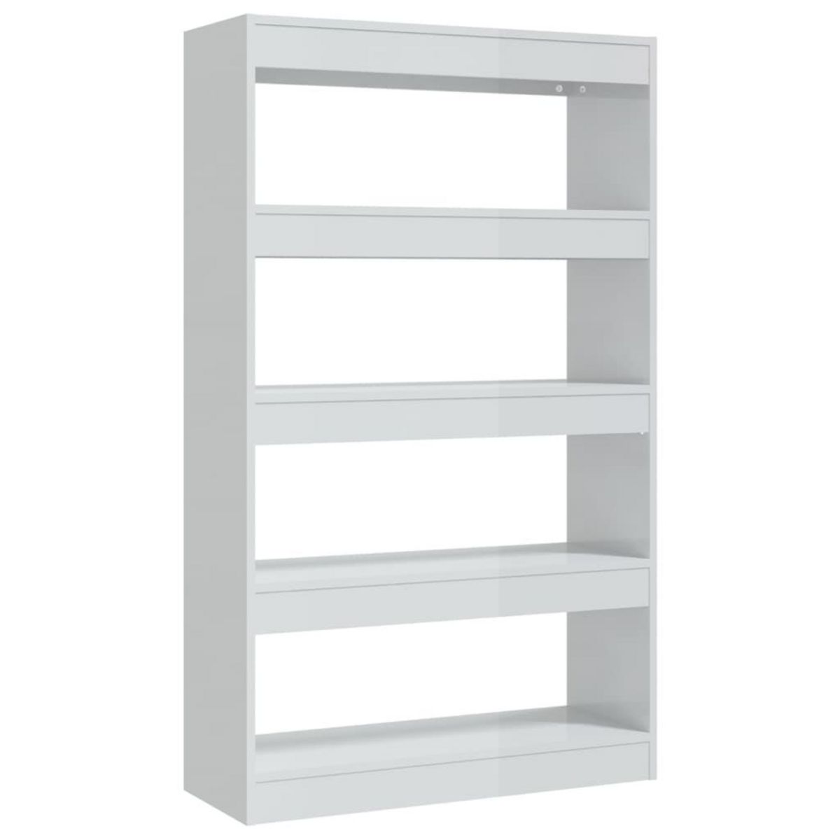 VIDAXL Bibliotheque/Separateur de piece Blanc brillant bois ingenierie
