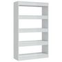 Voir la diapositive 2 : VIDAXL Bibliotheque/Separateur de piece Blanc brillant bois ingenierie
