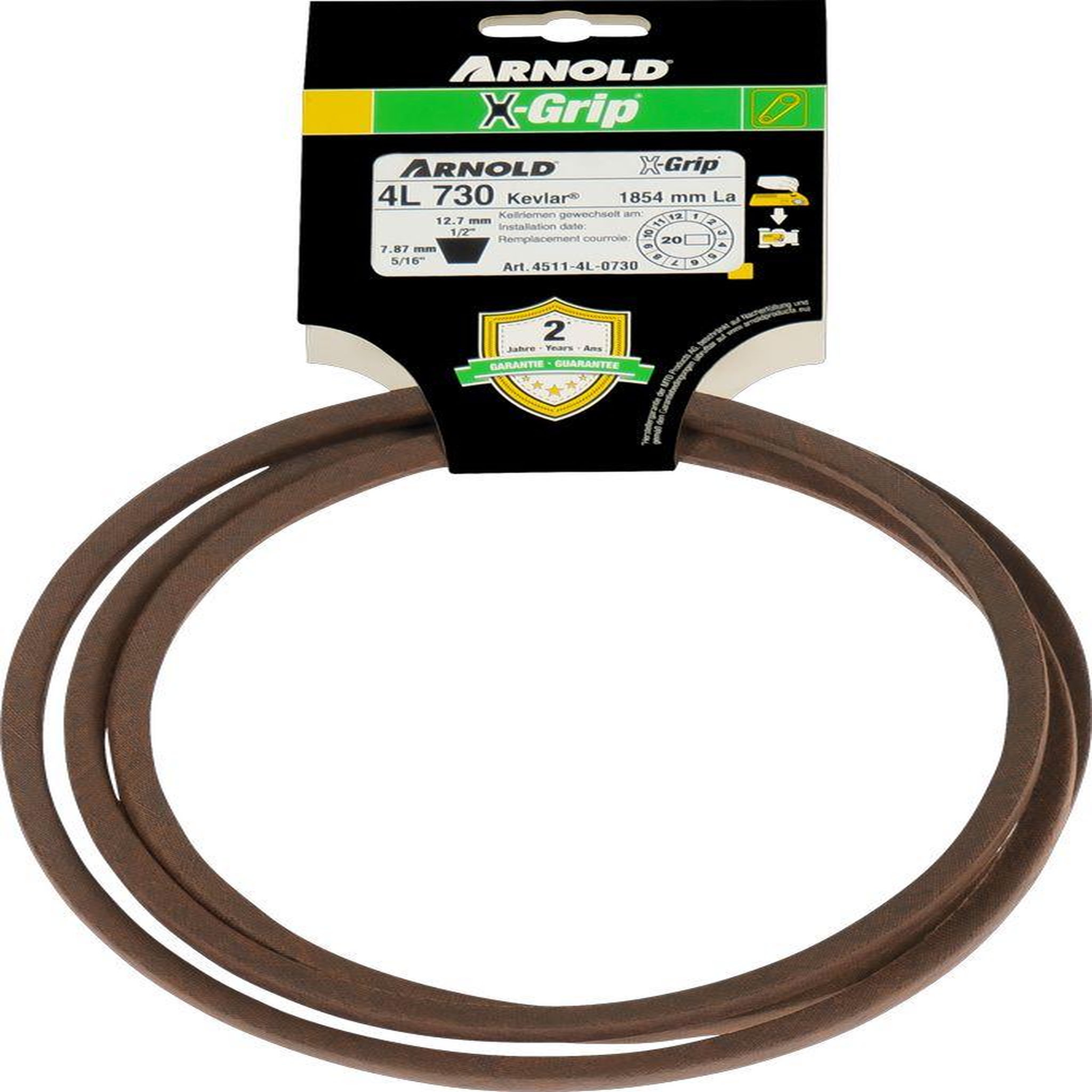 ARNOLD Courroie trapézoïdale x-grip v de type 4l730