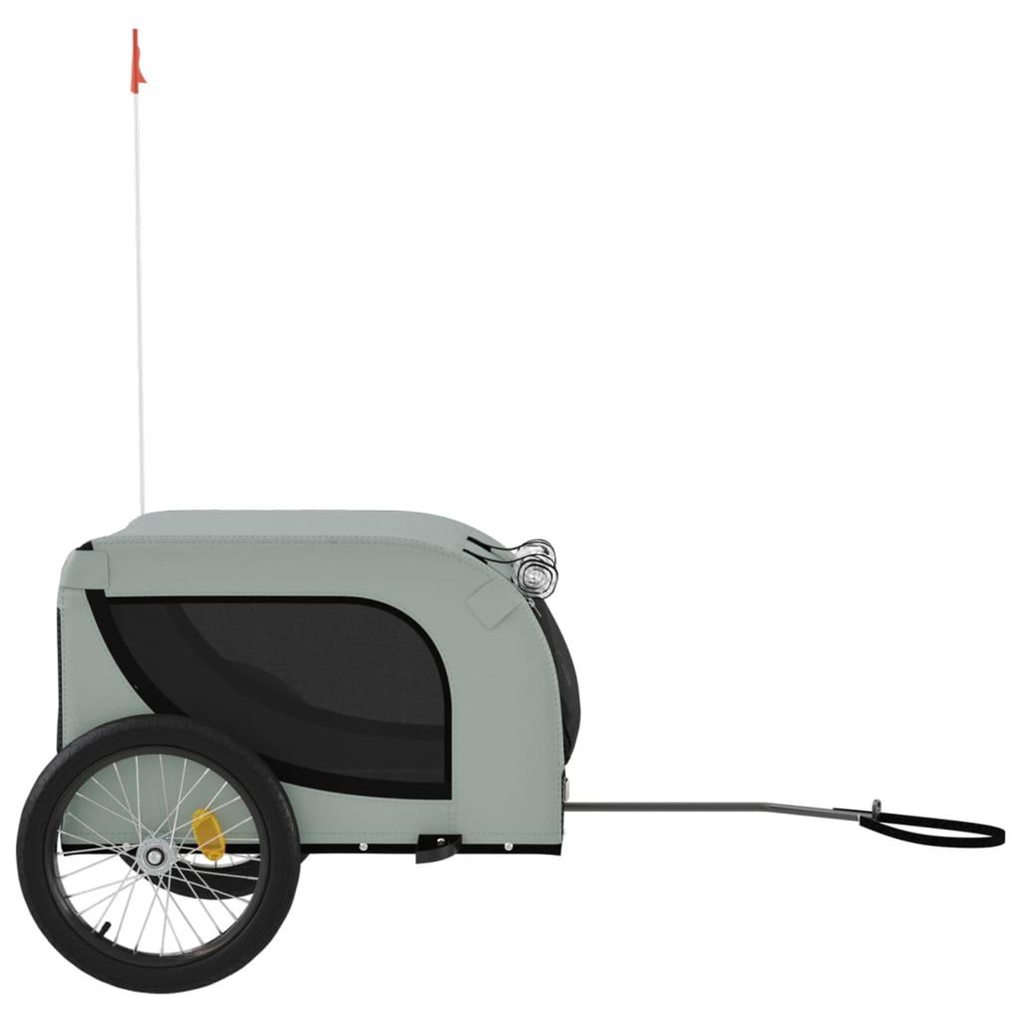 Voir la diapositive 5 : VIDAXL Remorque de velo pour animaux de compagnie gris et noir