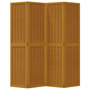Voir la diapositive 4 : VIDAXL Cloison de separation 4 panneaux marron bois paulownia massif
