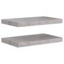 Voir la diapositive 2 : VIDAXL Etageres murales flottantes 2 pcs gris beton 50x23x3,8 cm MDF