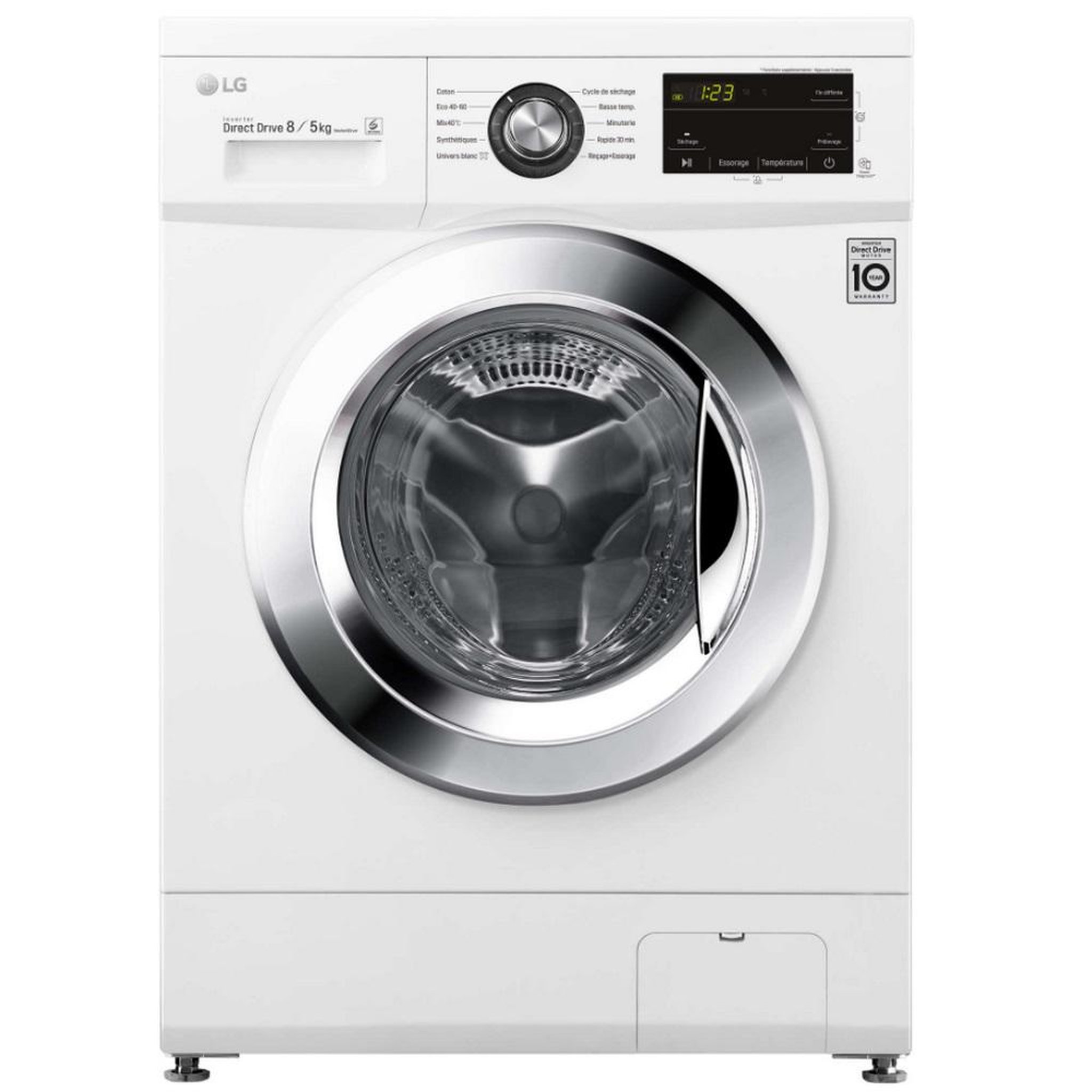 Voir la diapositive 1 : LG Lave-linge séchant frontal 8 kg 1400 tours/min - F854M22WR
