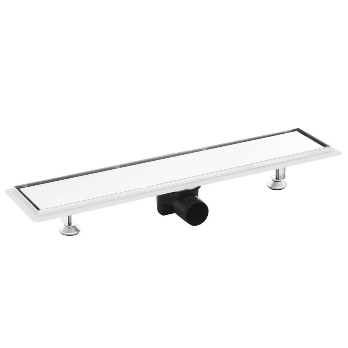 VIDAXL Drain de douche avec couvercle 2 en 1 63x14 cm Acier inoxydable